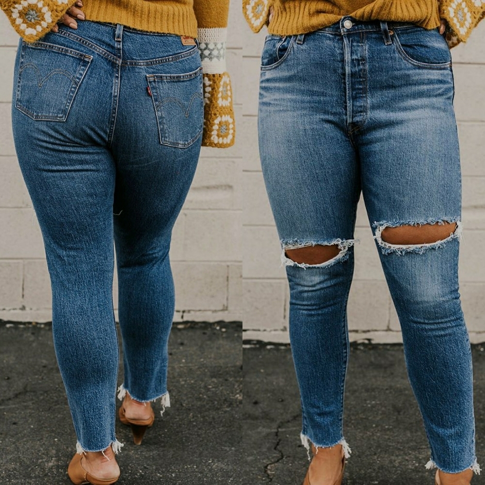 Levi's 501 High Rise Jive Step Skinny Jean - sz 26